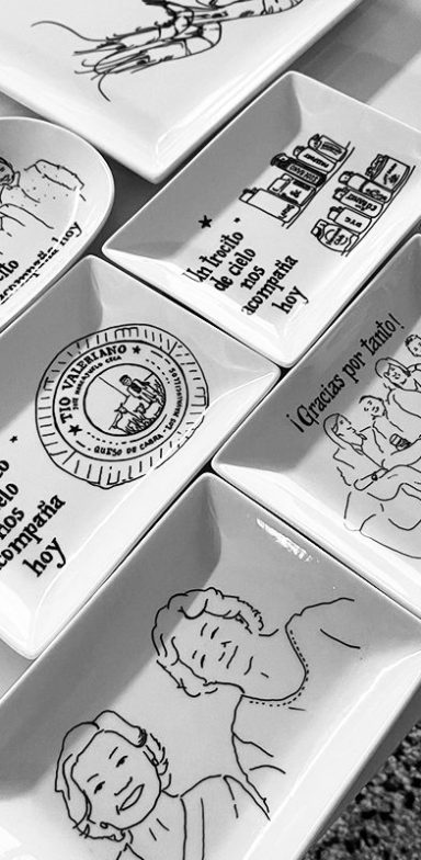 Bandejas con diseños personalizados creadas por Ceramiza